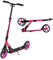 Leogreen Cityroller Scooter, Aluminium Scooter mit Klappmechanismus, Ständer, 180 mm Advanced Scooter, höhenverstellbar, Klappbarer Roller für Kinder und Erwachsene bis 100kg, Rosa