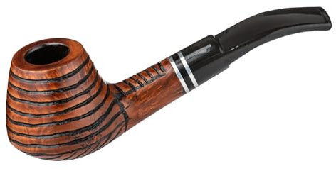 Angelo Pfeife Modell 4 braun stylish gebogen mit Ring