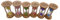 Sharplace Minuterie sablier 1/2/3/4/5/6 Minutes, 6 pièces, utilisation polyvalente, Mini pour jeux, jouet, cadeau, bureau, Center d'éducation précoce, Yoga