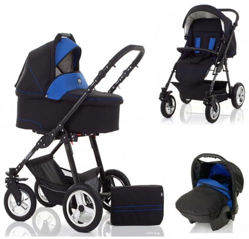 Kinderwagen-Set Leo 4 in 1 inkl. Sportsitz und Autositz - 16 Teile - in 20 Farben