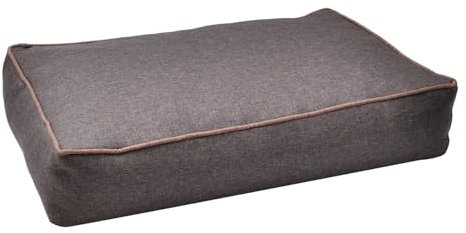 Aumüller Hundekissen Basic Line, Braun - 117 cm - Kissen für Hunde aus robustem, strapazierfähigen Canvasstoff | Füllung aus Visco-Sticks | Abziehbarer Bezug mit Reißverschluss
