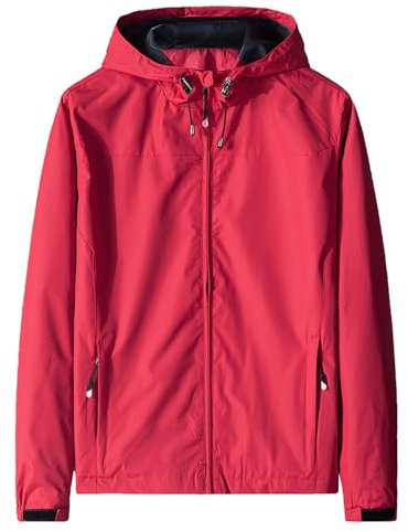 Outdoor Jacken Für Herren Climbing Winddichte Jacke Männer Casual Bergsteigen Wasserdicht Jacke Herren Outdoor Reise Punching Jacket Jugend Herren D-Red1 M