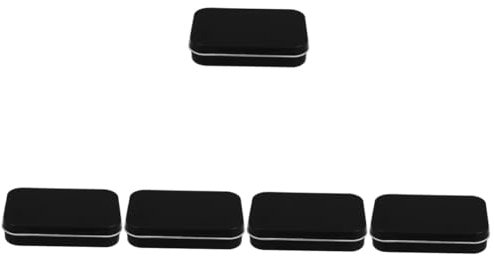 Amosfun 5Er-Box Aufbewahrungskiste Aufbewahrungsbox für Schmuck Geschenkboxen für Hochzeitsfeiern behälter mit deckel kleine box Süßigkeitenbehälter Pfefferminzdosen leer Metalldose Zinn