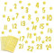 BETESSIN Adventskalender Zahlen Aufkleber Gold - 2 Bögen Adventsaufkleber mit 200 Sterne Sticker - Adventskalender Aufkleber 1-24 - Weihnachtsaufkleber zum Basteln und Dekorieren