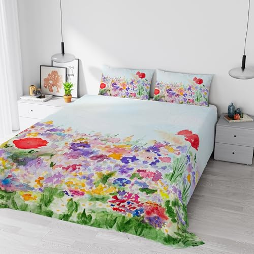 Italian Bed Linen Bettwäsche-Set mit Digitaldruck, Motiv: Träume des Autoren, vollständige Abdeckung, hergestellt in Italien, Doppelbett, 23 cm