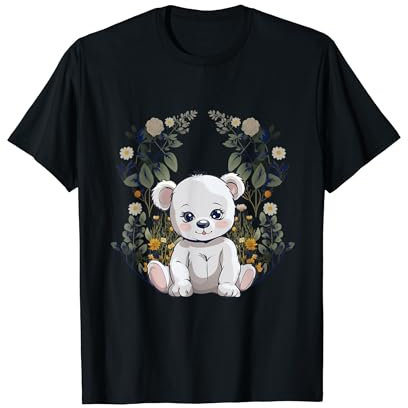 Ours en peluche naturel fleurs nounours enfant printemps T-Shirt