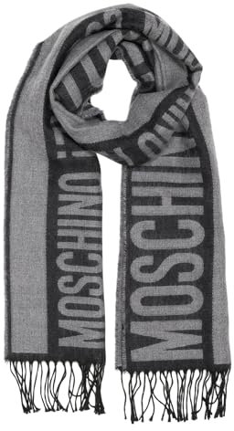 Moschino damen Wollschal grey - black