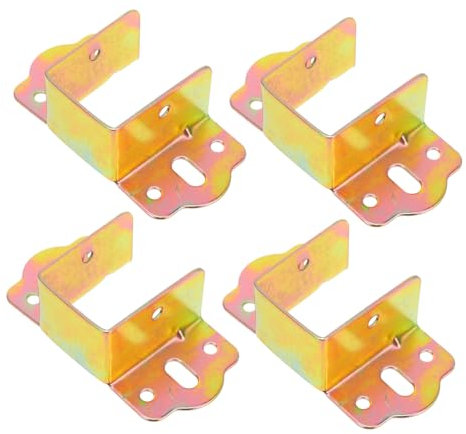 DOITOOL 4stücke Bettgitterbefestigungen Aus Metall Kopfteilhalterungen Bettgitterbeschläge Bettgitterhaken Möbelzubehör Bett Schiene Befestigungen Bett Schiene Klammern Rahmen Hardware