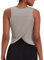 Weardear Sport Tank Tops Damen Workout Tanktops Ärmellos Racerback Yoga Training Fitness Open Back Crop Tops Hellgrau M