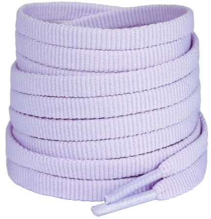 Olukssck 2 Pares Cordones de Zapatillas de Deporte, Ancho 6mm - Cordones Planos para Zapatillas para Niños y Adultos, Morado Claro, 120cm
