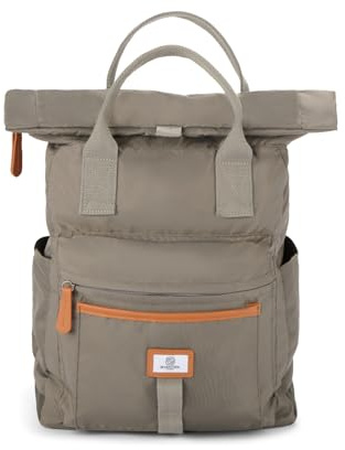 SEVENTEEN LONDON Moderner Fahrradrucksack Holland Park, klappbar, Roll-Top, klassisch, schlank, minimalistisch, passend für Laptops bis zu 15 Zoll,dunkelgrau, L
