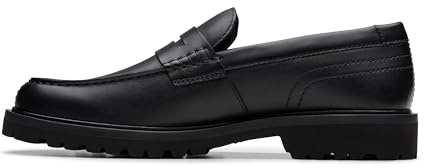 Clarks Men's Berwick Lo, Black Leather, 11 UK