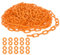 PATIKIL Orange Plastic Chain, 39 ft 6mm Safety Barrier Chain for Crowd Control, Queue Line, Parking, Fence, Gate, Concert, Construction Site and Decoration