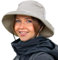 TOP-EX UPF 50 Sonnenhüte Damen mit Pferdeschwanz, Breiter Krempe Fischerhut für UV-Schutz, Wasserdicht regenhut, Kinnriemen, Atmungsaktiv Sommer-Mesh, Faltbar, Safari, Strand, Angeln, Grau M