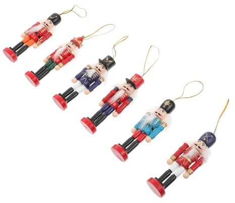 BUGUUYO 1 Satz Holzhandwerk Onkel Sam Riesiger Nussknacker Stengel Baum Soldat Ausfallen Roboter Nussknacker-Veranda Studio Nussknacker Weihnachtsschmuck Mega Vakuum Hölzern