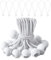 Tendeur Élastique avec Boules, 25 Pièces Tendeur avec Boule, Tendeur de Bâche avec Boule, Caoutchouc avec Boule, Tendeur Elastique pour Bannières, pour Bâche, Pavillons,Tente, Bannières (Blanc)