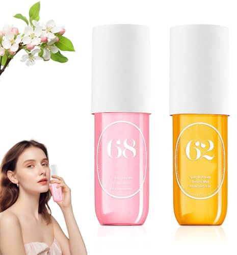 2 Stück Parfümnebel für Haar und Körper, 90 ml Parfüm Bodyspray Damen, Fruchtiges Body Mist, Parfum Damen Set, verschiedene Düfte, aromatisch, Parfüm für unterwegs