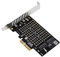 Pesfehhy Adaptateur M.2 NVMe NGFF SSD vers PCIE SATA Adaptateur PCIE vers M2/M.2 Adaptateur SATA M.2 SSD PCIE Clé M Clé B Clé B+M