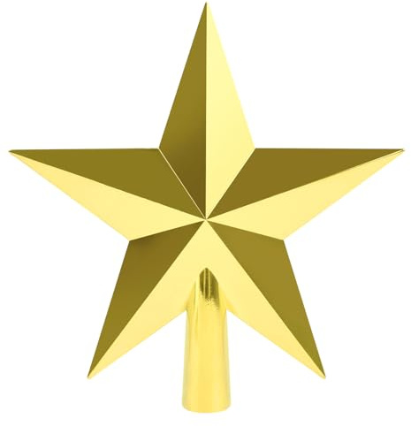 SULOLI Christmas Tree Star Gold,Gold Christmas Tree Topper for Xmas Tree Star Topper