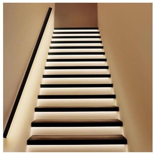 LED-Treppen-Handläufe mit Körpersensor, Aluminiumlegierung, leuchtender Handlauf für Innen- und Außentreppen