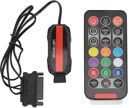 Plyisty Argb PC -Lüfter -Controller -Kit mit 21 Schlüsselfernbedienung für 5 V 3 Pin Regenbogen -LED -Streifen- und Argb -Lüfter, Sata -Stromanschluss für Computer -Hülle -Beleuchtung