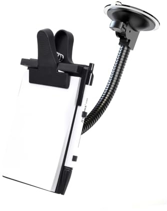 Porte-bloc-notes avec stylo à bille, col de cygne avec ventouse, idéal pour la voiture, la cuisine, le bureau, la maison, le porte-documents, bloc-notes - Largeur : 87 x hauteur : 130 mm (stylos de