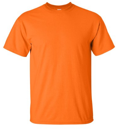 Gildan Activewear Ultra Cotton Tee Shirt. Safety Orange.., S Orange, XXXXL