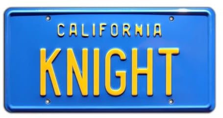 Knight Rider | KNIGHT | Metal Stamped License Plate
