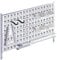 DIY Element System HEIMWERKER ORGANIZER 2 – Metall-Werkzeugwand mit verschiedenen Halterungen, ideal für Heimwerkstatt – 2 Stahl-Lochplatten 800 x 200 mm, weiß