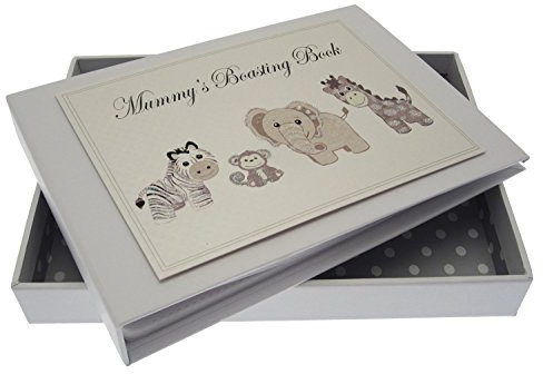 White Cotton Cards Mummy's Boasting Book Silver Toys kleines Album