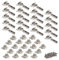 Emuca 1011807 Pack aus 20 Topfscharnieren Ø35mm 100° mit sanftem Verschluss für aneinanderstoßende Türen und Euro-Zusätze zum Festschrauben mit Verbindergehäuse