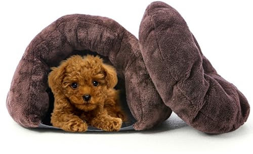 PETCUTE Haustierbett Katzenbetten Hundebetten Katze Kuschelhöhle für Katze Warmer Plüsch Katzenhöhle Hundekorb Katzenkissen Haustiere Höhle Zwinger