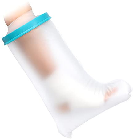 Doact Gipsschutz Wasserdicht Bein für Kinder, Gips Duschschutz Bein Fuß Knie Duschschutz Wasserdichter Verbandschutz für Duschen Baden, Beinprotektoren Cast Cover - Kinder Bein 43cm