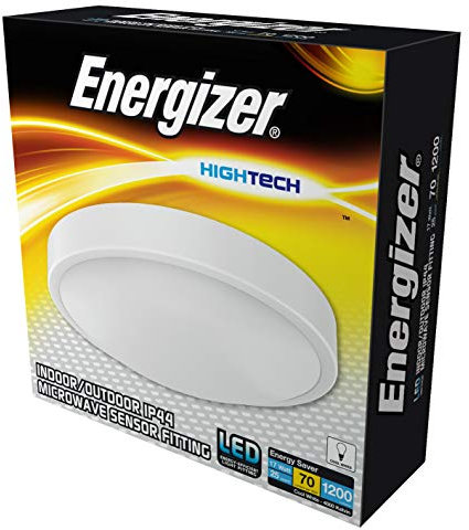 Variety of Energizer Sensor/PIR Outdoor and Indoor Bulkheads - Cool White / 4000k (17w and 15w) (Energizer 17w IP44 White Sensor Bulkhead/Light)