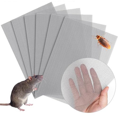 Amagabeli Garden Home 6PCS A5 (150x210mm) Rodent Mesh 304 Stainless Steel Aperture 1mm Wire Diameter 0.60mm Wire Mesh Rodent Proof Screen Metal Sheet Air Bricks Cage Net Cabinets Window