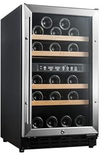Cave à vin 40 bouteilles inox CHR 2T - Vinobox - Vitrée