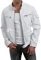HiFacon Herren Weiß Echt Leder Jacken Vintage Motorrad Lammfell Lederjacke Männer, Weiß – Kunstleder, XS