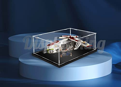 DK DISPLAYKING Acryl-Vitrine für Lego Star Wars Republic Gunship 75309 (Lego Set ist nicht enthalten) (ohne Hintergrund)