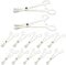 NA 12 Pcs Body Piercing Clamps Disposable Navel Open Pliers Piercing Tools for Tattoo(6 Pcs Round Open Pliers And 6 Pcs Triangle Open Pliers)