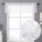 Chyhomenyc Durchsichtige weiße Volants für Fenster, kleine Fenstervorhänge für Wohnzimmer, Badezimmer, Café, Wäscherei, Keller, moderne Oberseite, Doppelstangentasche, Voile-Vorhang, 106 x 35 cm,