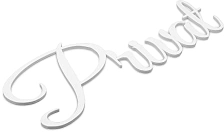 Privat Türschild Schriftzug Firma Name Wandschild Selbstklebend Weiß