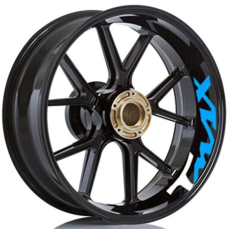 Motorrad Für Yamaha TMAX Xmax NMAX VMAX Tmax Xmax Nmax Vmax Logo Rad Aufkleber Streifen Reflektierende Felge (Color : 2)