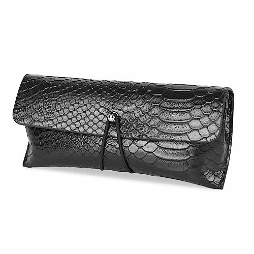 Linkidea Extra große Sonnenbrillen-Schutzhülle, veganes Leder, Sonnenbrillen-Organizer-Tasche, kompatibel mit Dior Missdior B1U EverDior A1U Gucci GG0595S GG0875S GG0351S GG1087S Versace VE4395 (XXL),