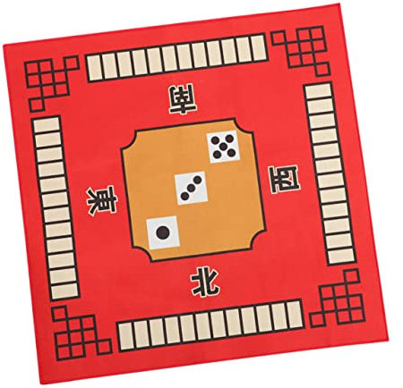 Toyvian Mahjong Tischdecke Quadratisch Gaming Tuch Rutsch Tischunterlage Brettspiel Tischdecke Mikrofaser Material Fliesen Spiele Matte