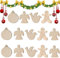 Aweisile Holzanhänger Christbaumschmuck 70 Stück DIY Weihnachtsdekoration Holz Weihnachts Holzanhänger Holzanhänger zum Bemalen Weihnachten Weihnachtsbaum Holzanhänger für Weihnachten