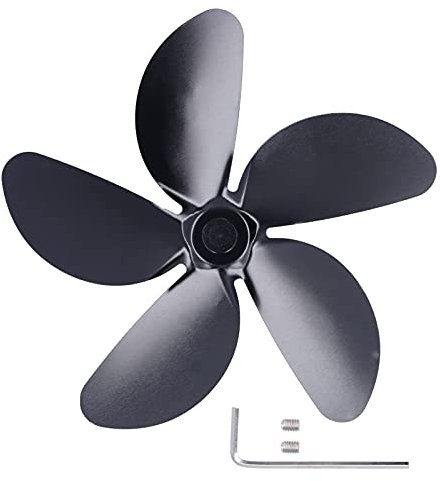 HERCHR Ersatzflügel Für Kaminventilator, Lüfterflügel aus Aluminiumlegierung, Ersatzteil, Universelles Zubehör Für Ofenventilatoren, Flügel Für Wärmebetriebenen Kaminventilator(5 Lüfterflügel)