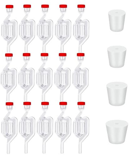 ANZAGA Luftschleusen für die Gärung, Blasenschleusen für die Wein- und Bierherstellung,15+4