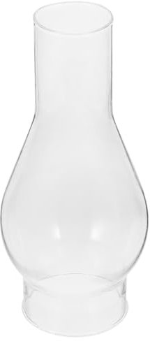COHEALI Abat-jour cylindrique en verre pour lampe à pétrole, lampe à huile, abat-jour en verre, diamètre supérieur : 3,5 cm, diamètre inférieur : 5,4 cm, décoration d'intérieur