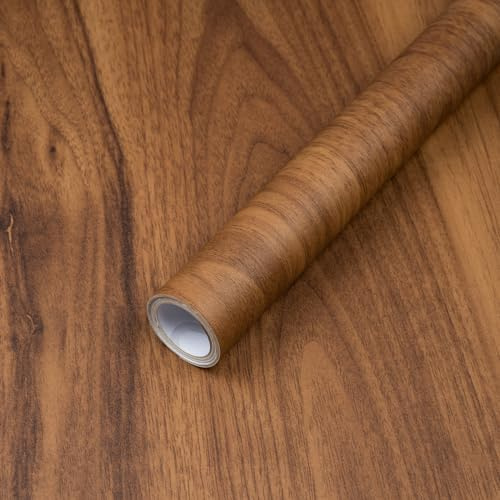 Decoroom Wood Contact Paper Peel and Stick, Thicken Vintage Wood Grain Contact Paper for Countertops Furniture, Natural Wood Wallpaper Self-Adhesive Removable Waterproof Vinyl Film 15.7 in X 118 in