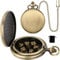 KZXCVS Mini-DND-Würfel Set mit Bronzefarbenen,Glattem Taschenuhrgehäuse 7-teiliges D&D-Würfelset aus Polyedrischem Metall D&D-Geschenke mit Rollenspiel-Brettspielzubehör